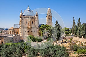 Dormition Abbey in Jerusalem, Israel. photo