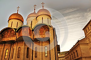 Dormition church of Moscow Kremlin. Color photo
