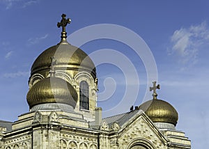 Close up cathedral in Varna