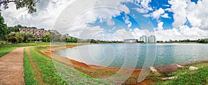 The dormitory around the reservoir in Prince of Songkla University, Hat Yai, Thailand