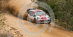 Dornelas, Portugal - 01 May 2021: Takamoto KATSUTA JPN, Keaton WILLIAMS GBR, TOYOTA GAZOO RACING WRT, TOYOTA Yaris WRC, action