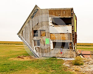 Dorothy`s house after the storm