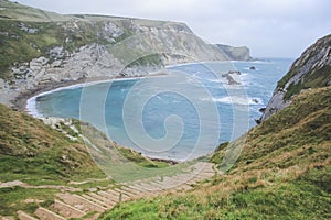 Dorset coastline durdle dor lulworth england photo