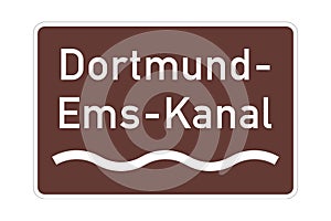 Dortmund Ems canal sign