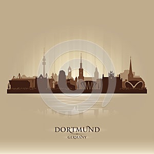 Dortmund Germany  city skyline vector silhouette