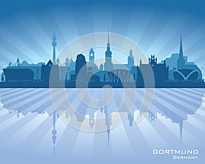 Dortmund Germany  city skyline vector silhouette