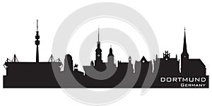 Dortmund Germany  city skyline vector silhouette