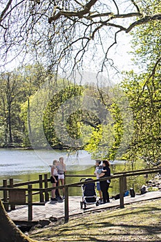 Dortmund, Ruhr Area, North Rhine Westphalia ,Germany - April 16 2018: Romberg Park is part of the European Garden Network