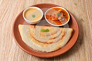 Dosa and Coconut chutney smiling face food art South Indian breakfast