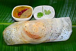 Dosa sambhar chutney