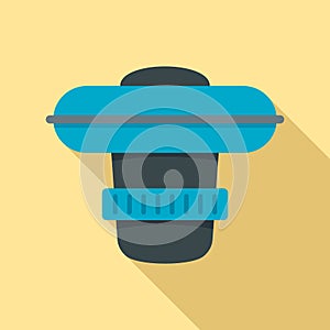 Dosing pool device icon, flat style