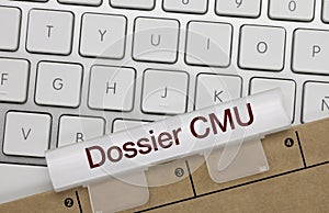 Dossier CMU - Inscription on White Keyboard Key photo