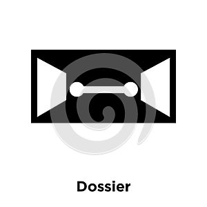 Dossier icon vector isolated on white background, logo concept o