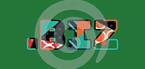 Dot Biz Concept Word Art Illustration