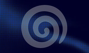 Dot blue pattern screen led light gradient texture background. Abstract technology big data digital background. 3d vector
