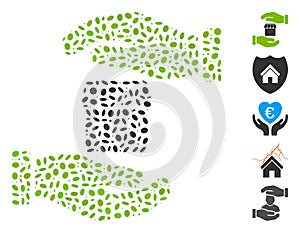 Dot Collage Real Estate Insurance Hands