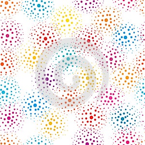 Dot colorful cicle shape big small seamless pattern photo