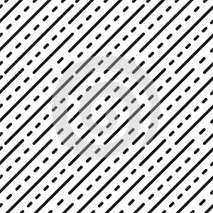 Dot dashed line. Geometric seamless pattern.