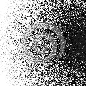 Dot diffuse effect. Grain texture gradient background