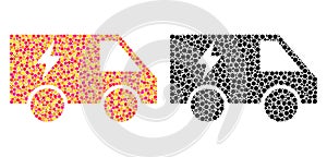 Dot Electric Power Car Mosaic Icons