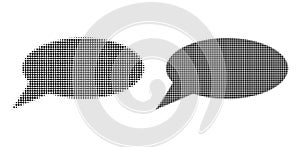Dot Halftone Message Cloud Icon
