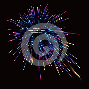 Dot and line consisting of radial abstract graphics,The luminous body.