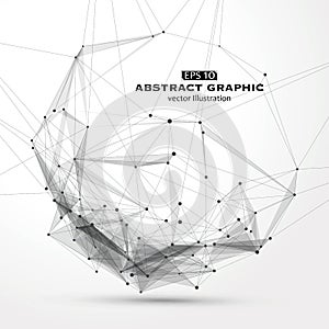 Dot, line and surface consisting of abstract graphics.