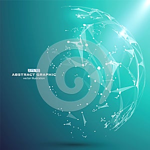 Dot, line and surface consisting of abstract graphics.