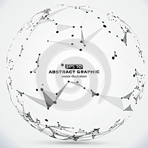 Dot, line and surface consisting of abstract graphics.