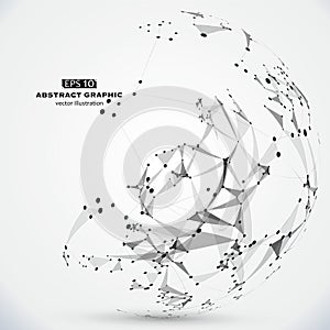 Dot, line and surface consisting of abstract graphics.