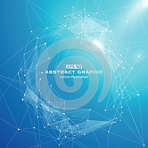 Dot, line and surface consisting of abstract graphics.