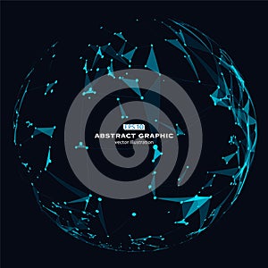 Dot, line and surface consisting of abstract graphics.