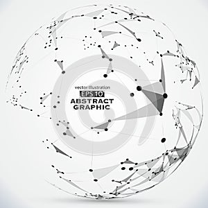 Dot, line and surface consisting of abstract graphics.