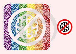 Dotted Mosaic Brainless Hole Icon for LGBT photo