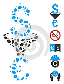 Dot Mosaic Dollar Euro Conversion Filter