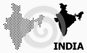 Dot Mosaic Map of India