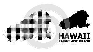 Dot Mosaic Map of Kahoolawe Island