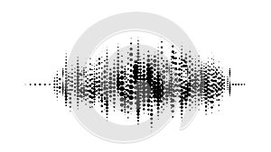 Dot noisy sound wave abstract background