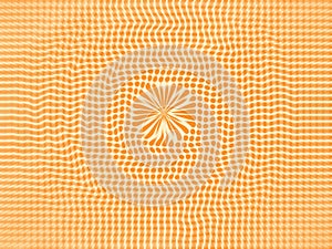 Dot orange abstract wave moving background twirl illustration.