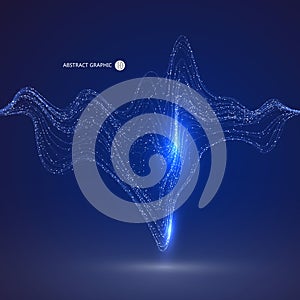 Dot pattern composed of mesh,Technological sense of abstract graphics