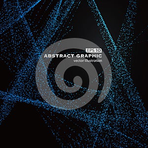 Dot pattern composed of mesh,Technological sense of abstract graphics.