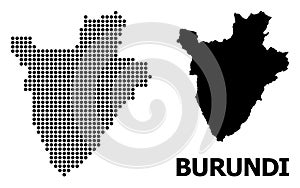 Dot Pattern Map of Burundi