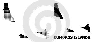 Dot Pattern Map of Comoros Islands