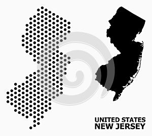 Dot Pattern Map of New Jersey State