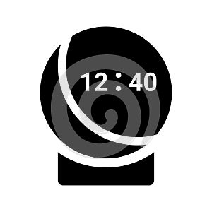 Dot, speaker, smart icon. Black vector graphics