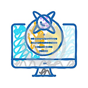 dot technology quantum icon doodle illustration