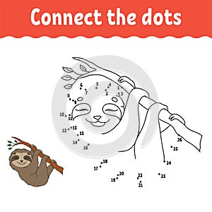 Dot to dot. Draw a line. Handwriting practice. Learning numbers for kids. Education developing worksheet. Activity coloring page.