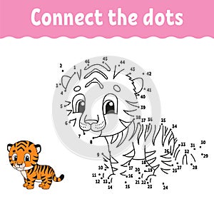 Dot to dot. Draw a line. Handwriting practice. Learning numbers for kids. Education developing worksheet. Activity coloring page.