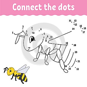 Dot to dot. Draw a line. Handwriting practice. Learning numbers for kids. Education developing worksheet. Activity page. Game for photo
