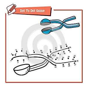 Dot to dot puzzle with doodle Snowball Thrower